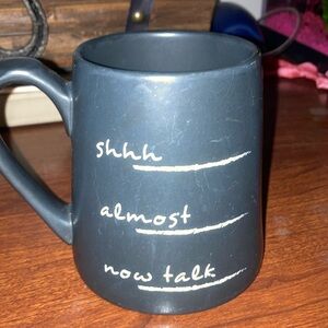 Gray Ceramic Mug with Fun Text
